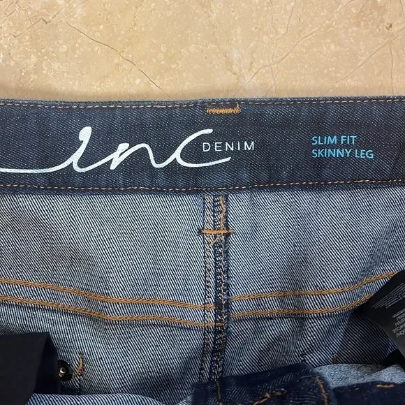 ⭐️ INC Denim slim fit skinny leg jeans - size 4 - Picture 2 of 10